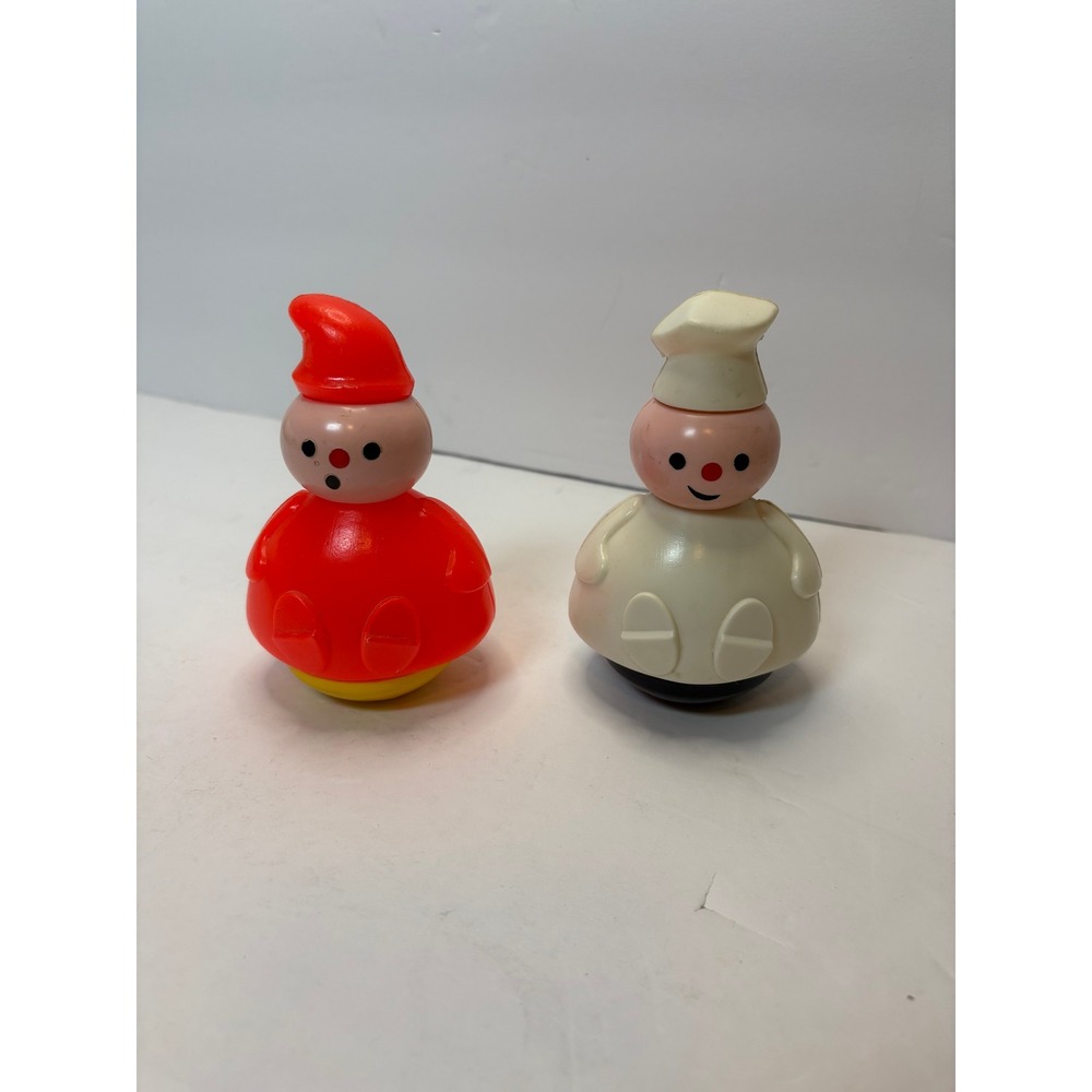 Vintage 1970's Fisher Price Roly Poly Chef Set of‎ 2